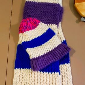 4/$20 Hand made scarf and hat